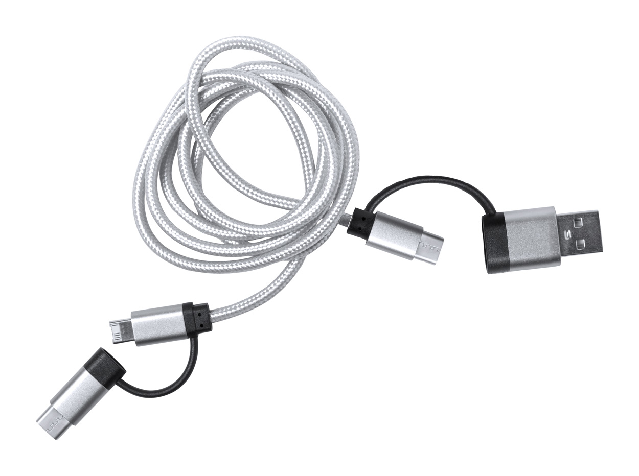 Trentex USB nabíjecí kabel stříbrná