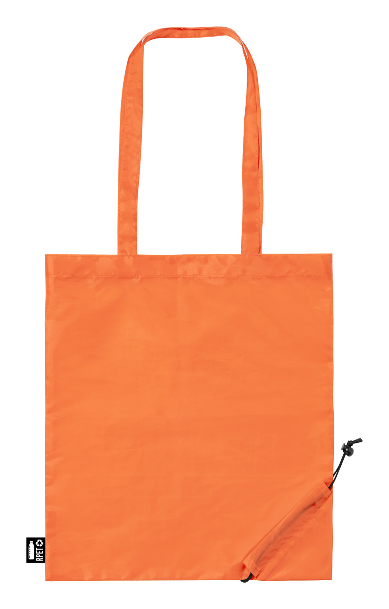 Lulu skládací RPET nákupní taška oranžová