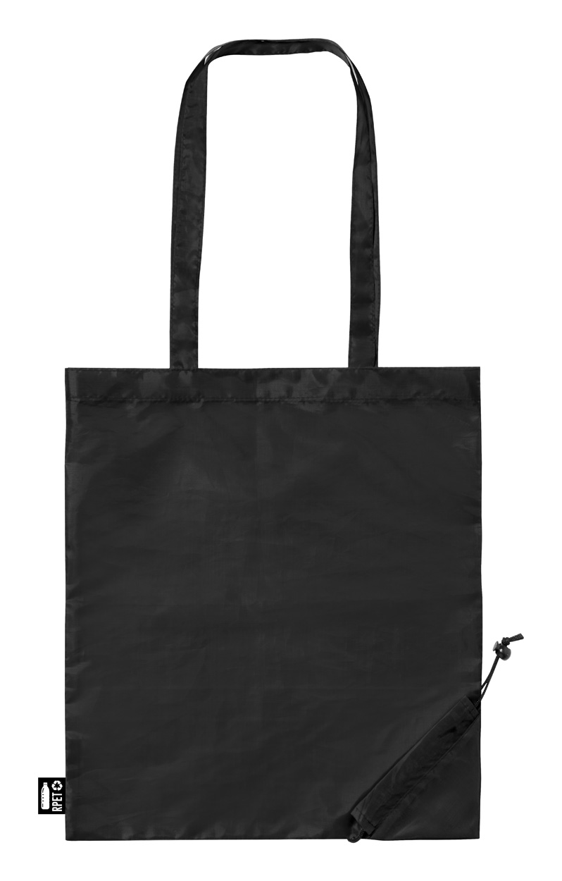 Lulu skládací RPET nákupní taška černá