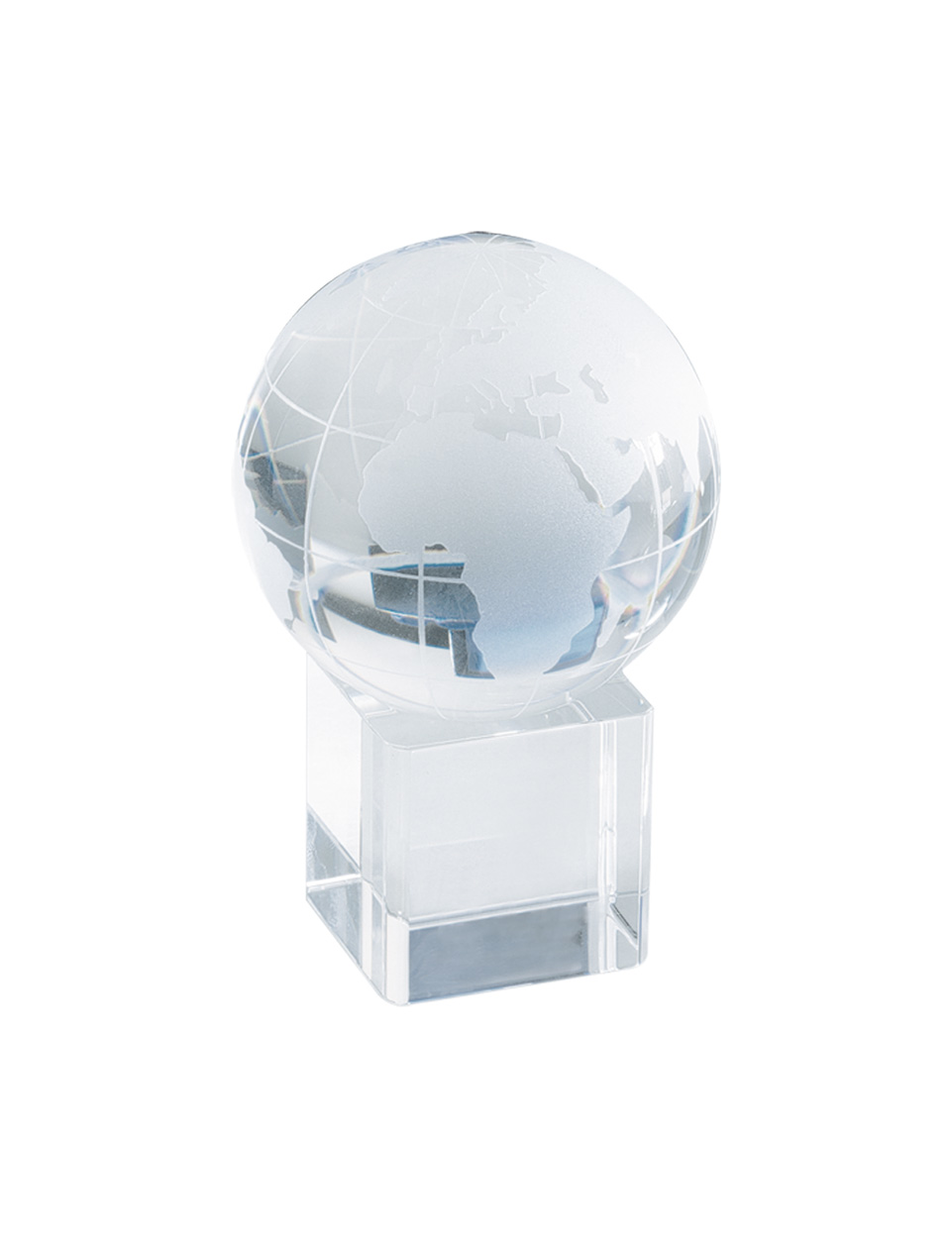 Satelite presse-papier globe en verre